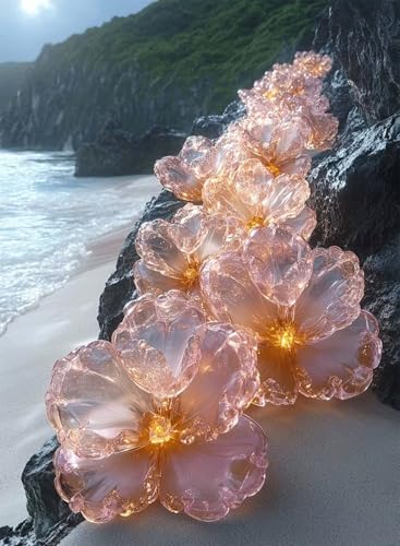 Diamond Painting Landschaft Diamond Painting Erwachsene, Crystal Art Strand Muster Design 5D DIY Vollbohrer Diamanten Malerei Stickerei Kreuzstich Basteln für Deko Wohnzimmer 90x120 cm -hjw2508M3 von HENJGWEG