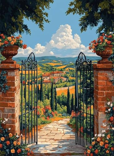 Diamond Painting Landschaft Diamond Painting Erwachsene, Crystal Art Wiese Muster Design 5D DIY Vollbohrer Diamanten Malerei Stickerei Kreuzstich Basteln für Deko Wohnzimmer 135x100cm -hjw2508I0 von HENJGWEG