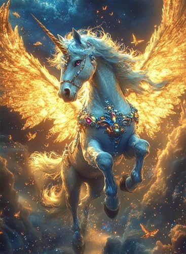 Diamond Painting Pegasus Diamond Painting Erwachsene, Crystal Art Tier Muster Design 5D DIY Runder Vollbohrer Diamanten Malerei Stickerei Kreuzstich Basteln für Deko Wohnzimmer 60x80 cm -hjw2508H6 Diamond Painting Pegasus Diamond Painting Erwachsene, Crystal Art Tier Muster Design 5D DIY Runder Vollbohrer Diamanten Malerei Stickerei Kreuzstich Basteln für Deko Wohnzimmer 60x80 cm -hjw2508H6 von HENJGWEG