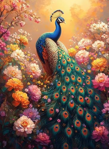 Diamond Painting Pfau Diamond Painting Erwachsene, Crystal Art Blumen Muster Design 5D DIY Runder Vollbohrer Diamanten Malerei Stickerei Kreuzstich Basteln für Deko Wohnzimmer 30×40cm -hjw25087V Diamond Painting Pfau Diamond Painting Erwachsene, Crystal Art Blumen Muster Design 5D DIY Runder Vollbohrer Diamanten Malerei Stickerei Kreuzstich Basteln für Deko Wohnzimmer 30×40cm -hjw25087V von HENJGWEG