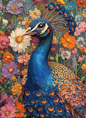 Diamond Painting Pfau Diamond Painting Erwachsene, Crystal Art Tier Muster Design 5D DIY Runder Vollbohrer Diamanten Malerei Stickerei Kreuzstich Basteln für Deko Wohnzimmer 60x80cm -hjw2508XW6JK Diamond Painting Pfau Diamond Painting Erwachsene, Crystal Art Tier Muster Design 5D DIY Runder Vollbohrer Diamanten Malerei Stickerei Kreuzstich Basteln für Deko Wohnzimmer 60x80cm -hjw2508XW6JK von HENJGWEG