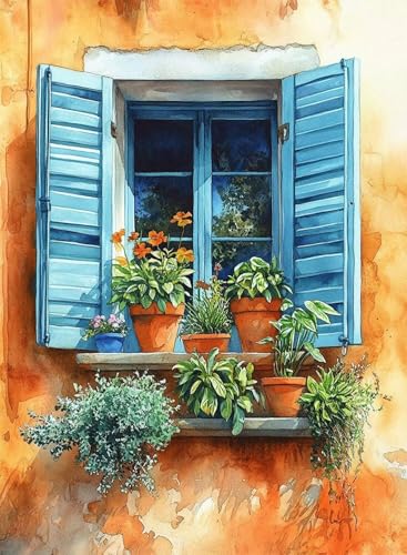 Diamond Painting Pflanzen Diamond Painting Erwachsene, Crystal Art Landschaft Muster Design 5D DIY Vollbohrer Diamanten Malerei Stickerei Kreuzstich Basteln für Deko Wohnzimmer 50x70 cm -hjw2508PO von HENJGWEG