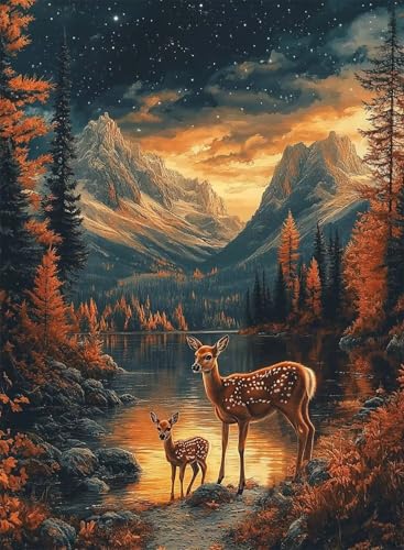 Diamond Painting Reh Diamond Painting Erwachsene, Crystal Art Herbst Muster Design 5D DIY Runder Vollbohrer Diamanten Malerei Stickerei Kreuzstich Basteln für Deko Wohnzimmer 30×40cm -hjw2508OO Diamond Painting Reh Diamond Painting Erwachsene, Crystal Art Herbst Muster Design 5D DIY Runder Vollbohrer Diamanten Malerei Stickerei Kreuzstich Basteln für Deko Wohnzimmer 30×40cm -hjw2508OO von HENJGWEG