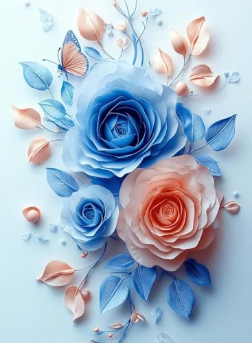 Diamond Painting Rose Diamond Painting Erwachsene, Crystal Art Blumen Muster Design 5D DIY Runder Vollbohrer Diamanten Malerei Stickerei Kreuzstich Basteln für Deko Wohnzimmer 30x40 cm -hjw25088R Diamond Painting Rose Diamond Painting Erwachsene, Crystal Art Blumen Muster Design 5D DIY Runder Vollbohrer Diamanten Malerei Stickerei Kreuzstich Basteln für Deko Wohnzimmer 30x40 cm -hjw25088R von HENJGWEG