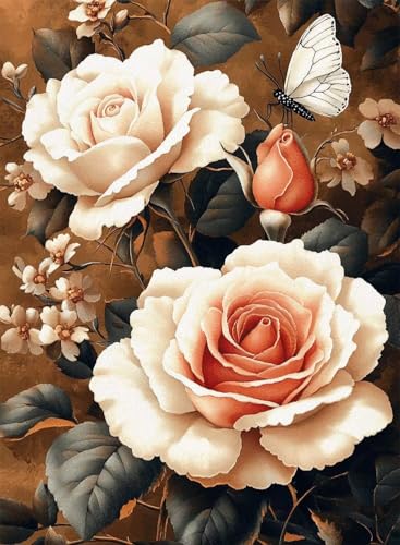 Diamond Painting Rose Diamond Painting Erwachsene, Crystal Art Schmetterling Muster Design 5D DIY Vollbohrer Diamanten Malerei Stickerei Kreuzstich Basteln für Deko Wohnzimmer 30x40cm -hjw2508WJ Diamond Painting Rose Diamond Painting Erwachsene, Crystal Art Schmetterling Muster Design 5D DIY Vollbohrer Diamanten Malerei Stickerei Kreuzstich Basteln für Deko Wohnzimmer 30x40cm -hjw2508WJ von HENJGWEG