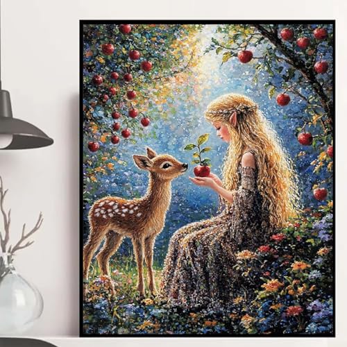 Elf Diamond Painting 40x30cm, Reh Diamond Painting Erwachsene Anfänger 5D DIY Runder Vollbohrer Diamanten Malerei Mosaik Bastelset Erwachsene für Zimmer Deko, Wanddeko, Geschenke für Frauen -hjw25085N Elf Diamond Painting 40x30cm, Reh Diamond Painting Erwachsene Anfänger 5D DIY Runder Vollbohrer Diamanten Malerei Mosaik Bastelset Erwachsene für Zimmer Deko, Wanddeko, Geschenke für Frauen -hjw25085N von HENJGWEG