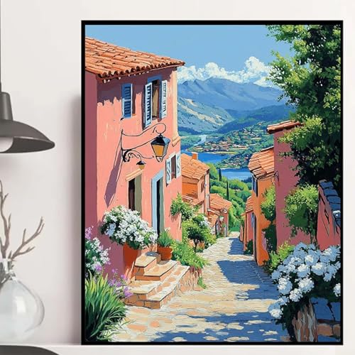 Häuser Diamond Painting 100x135cm, Landschaft Diamond Painting Erwachsene Anfänger 5D DIY Runder Vollbohrer Diamanten Malerei Mosaik Bastelset Erwachsene für Zimmer Deko, Geschenke -hjw2508423SX Häuser Diamond Painting 100x135cm, Landschaft Diamond Painting Erwachsene Anfänger 5D DIY Runder Vollbohrer Diamanten Malerei Mosaik Bastelset Erwachsene für Zimmer Deko, Geschenke -hjw2508423SX von HENJGWEG