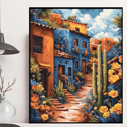 Häuser Diamond Painting 30×40cm, Kaktus Diamond Painting Erwachsene Anfänger 5D DIY Runder Vollbohrer Diamanten Malerei Mosaik Bastelset Erwachsene für Zimmer Deko, Geschenke für Frauen -hjw25085T Häuser Diamond Painting 30×40cm, Kaktus Diamond Painting Erwachsene Anfänger 5D DIY Runder Vollbohrer Diamanten Malerei Mosaik Bastelset Erwachsene für Zimmer Deko, Geschenke für Frauen -hjw25085T von HENJGWEG