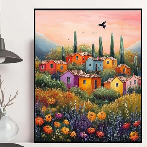 Häuser Diamond Painting 60x80cm, Kaktus Diamond Painting Erwachsene Anfänger 5D DIY Runder Vollbohrer Diamanten Malerei Mosaik Bastelset Erwachsene für Zimmer Deko, Geschenke für Frauen -hjw2508P7 Häuser Diamond Painting 60x80cm, Kaktus Diamond Painting Erwachsene Anfänger 5D DIY Runder Vollbohrer Diamanten Malerei Mosaik Bastelset Erwachsene für Zimmer Deko, Geschenke für Frauen -hjw2508P7 von HENJGWEG