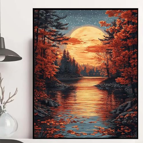 Herbst Diamond Painting 40x50cm, Landschaft Diamond Painting Erwachsene Anfänger 5D DIY Runder Vollbohrer Diamanten Malerei Mosaik Bastelset Erwachsene für Zimmer Deko, Geschenke für Frauen -hjw2508Q3 Herbst Diamond Painting 40x50cm, Landschaft Diamond Painting Erwachsene Anfänger 5D DIY Runder Vollbohrer Diamanten Malerei Mosaik Bastelset Erwachsene für Zimmer Deko, Geschenke für Frauen -hjw2508Q3 von HENJGWEG