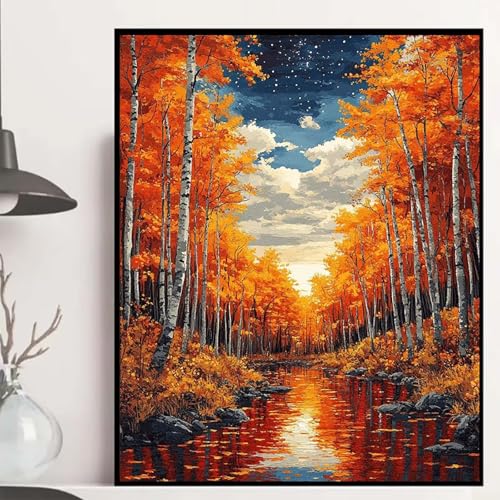 Herbst Diamond Painting 80x60cm, Landschaft Diamond Painting Erwachsene Anfänger 5D DIY Runder Vollbohrer Diamanten Malerei Mosaik Bastelset Erwachsene für Zimmer Deko, Geschenke für Frauen -hjw250899 Herbst Diamond Painting 80x60cm, Landschaft Diamond Painting Erwachsene Anfänger 5D DIY Runder Vollbohrer Diamanten Malerei Mosaik Bastelset Erwachsene für Zimmer Deko, Geschenke für Frauen -hjw250899 von HENJGWEG