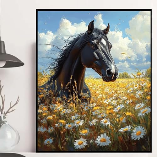 Horse Diamond Painting 90×120cm, Chrysantheme Diamond Painting Erwachsene Anfänger 5D DIY Runder Vollbohrer Diamanten Malerei Mosaik Bastelset Erwachsene für Zimmer Deko, Geschenke -hjw25089GO5V Horse Diamond Painting 90×120cm, Chrysantheme Diamond Painting Erwachsene Anfänger 5D DIY Runder Vollbohrer Diamanten Malerei Mosaik Bastelset Erwachsene für Zimmer Deko, Geschenke -hjw25089GO5V von HENJGWEG