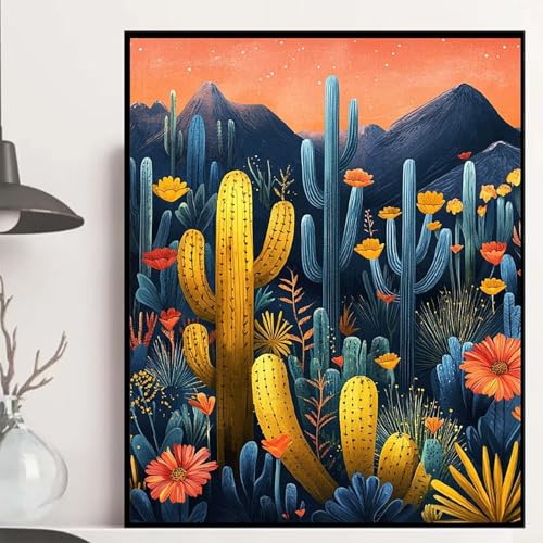 Kaktus Diamond Painting 60×80cm, Berg Diamond Painting Erwachsene Anfänger 5D DIY Runder Vollbohrer Diamanten Malerei Mosaik Bastelset Erwachsene für Zimmer Deko, Geschenke für Frauen -hjw2508FT Kaktus Diamond Painting 60×80cm, Berg Diamond Painting Erwachsene Anfänger 5D DIY Runder Vollbohrer Diamanten Malerei Mosaik Bastelset Erwachsene für Zimmer Deko, Geschenke für Frauen -hjw2508FT von HENJGWEG