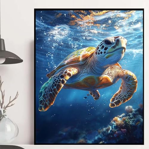 Meeresschildkröten Diamond Painting 135x100cm, Tier Diamond Painting Erwachsene Anfänger 5D DIY Runder Vollbohrer Diamanten Malerei Mosaik Bastelset Erwachsene für Zimmer Deko, Geschenke -hjw2508MK Meeresschildkröten Diamond Painting 135x100cm, Tier Diamond Painting Erwachsene Anfänger 5D DIY Runder Vollbohrer Diamanten Malerei Mosaik Bastelset Erwachsene für Zimmer Deko, Geschenke -hjw2508MK von HENJGWEG