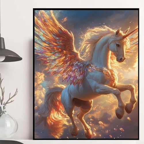 Pegasus Diamond Painting 60x80 cm, Tier Diamond Painting Erwachsene Anfänger 5D DIY Runder Vollbohrer Diamanten Malerei Mosaik Bastelset Erwachsene für Zimmer Deko, Geschenke für Frauen -hjw2508MT Pegasus Diamond Painting 60x80 cm, Tier Diamond Painting Erwachsene Anfänger 5D DIY Runder Vollbohrer Diamanten Malerei Mosaik Bastelset Erwachsene für Zimmer Deko, Geschenke für Frauen -hjw2508MT von HENJGWEG