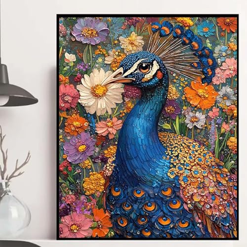 Pfau Diamond Painting 30x40cm, Tier Diamond Painting Erwachsene Anfänger 5D DIY Runder Vollbohrer Diamanten Malerei Mosaik Bastelset Erwachsene für Zimmer Deko, Geschenke für Frauen -hjw250866DCY Pfau Diamond Painting 30x40cm, Tier Diamond Painting Erwachsene Anfänger 5D DIY Runder Vollbohrer Diamanten Malerei Mosaik Bastelset Erwachsene für Zimmer Deko, Geschenke für Frauen -hjw250866DCY von HENJGWEG