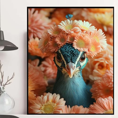 Pfau Diamond Painting 90x120 cm, Blumen Diamond Painting Erwachsene Anfänger 5D DIY Runder Vollbohrer Diamanten Malerei Mosaik Bastelset Erwachsene für Zimmer Deko, Geschenke für Frauen -hjw25086C Pfau Diamond Painting 90x120 cm, Blumen Diamond Painting Erwachsene Anfänger 5D DIY Runder Vollbohrer Diamanten Malerei Mosaik Bastelset Erwachsene für Zimmer Deko, Geschenke für Frauen -hjw25086C von HENJGWEG