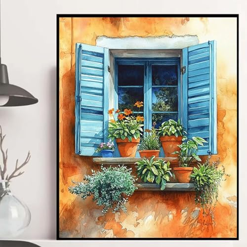 Pflanzen Diamond Painting 100x135 cm, Landschaft Diamond Painting Erwachsene Anfänger 5D DIY Runder Vollbohrer Diamanten Malerei Mosaik Bastelset Erwachsene für Zimmer Deko, Geschenke -hjw25083H von HENJGWEG