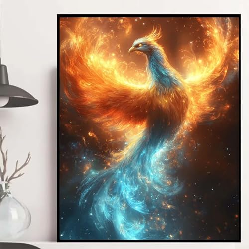 Phönix Diamond Painting 100x135cm, Tier Diamond Painting Erwachsene Anfänger 5D DIY Runder Vollbohrer Diamanten Malerei Mosaik Bastelset Erwachsene für Zimmer Deko, Geschenke für Frauen -hjw25081E Phönix Diamond Painting 100x135cm, Tier Diamond Painting Erwachsene Anfänger 5D DIY Runder Vollbohrer Diamanten Malerei Mosaik Bastelset Erwachsene für Zimmer Deko, Geschenke für Frauen -hjw25081E von HENJGWEG