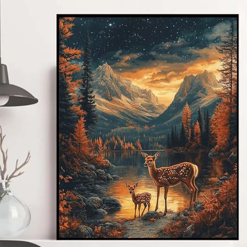Reh Diamond Painting 100×135cm, Herbst Diamond Painting Erwachsene Anfänger 5D DIY Runder Vollbohrer Diamanten Malerei Mosaik Bastelset Erwachsene für Zimmer Deko, Geschenke für Frauen -hjw2508T5 Reh Diamond Painting 100×135cm, Herbst Diamond Painting Erwachsene Anfänger 5D DIY Runder Vollbohrer Diamanten Malerei Mosaik Bastelset Erwachsene für Zimmer Deko, Geschenke für Frauen -hjw2508T5 von HENJGWEG