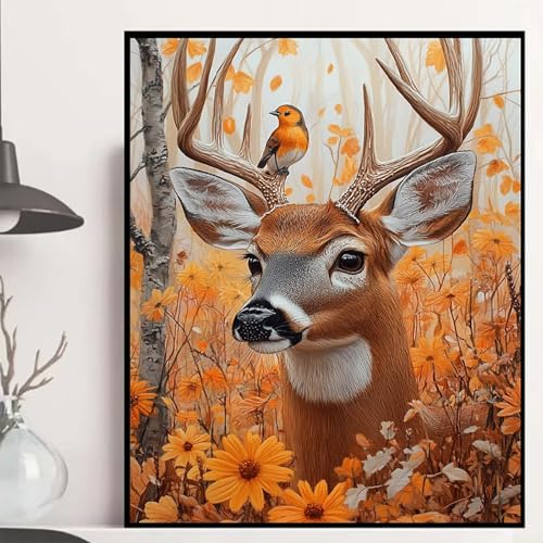 Reh Diamond Painting 30×40cm, Vogel Diamond Painting Erwachsene Anfänger 5D DIY Runder Vollbohrer Diamanten Malerei Mosaik Bastelset Erwachsene für Zimmer Deko, Geschenke für Frauen -hjw2508M4V8Y Reh Diamond Painting 30×40cm, Vogel Diamond Painting Erwachsene Anfänger 5D DIY Runder Vollbohrer Diamanten Malerei Mosaik Bastelset Erwachsene für Zimmer Deko, Geschenke für Frauen -hjw2508M4V8Y von HENJGWEG