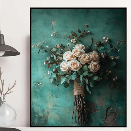 Rose Diamond Painting 90x120 cm, Blumen Diamond Painting Erwachsene Anfänger 5D DIY Runder Vollbohrer Diamanten Malerei Mosaik Bastelset Erwachsene für Zimmer Deko, Geschenke für Frauen -hjw2508FJ Rose Diamond Painting 90x120 cm, Blumen Diamond Painting Erwachsene Anfänger 5D DIY Runder Vollbohrer Diamanten Malerei Mosaik Bastelset Erwachsene für Zimmer Deko, Geschenke für Frauen -hjw2508FJ von HENJGWEG