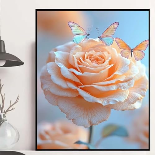 Rose Diamond Painting 90x120cm, Schmetterling Diamond Painting Erwachsene Anfänger 5D DIY Runder Vollbohrer Diamanten Malerei Mosaik Bastelset Erwachsene für Zimmer Deko, Geschenke -hjw25086I1N8 Rose Diamond Painting 90x120cm, Schmetterling Diamond Painting Erwachsene Anfänger 5D DIY Runder Vollbohrer Diamanten Malerei Mosaik Bastelset Erwachsene für Zimmer Deko, Geschenke -hjw25086I1N8 von HENJGWEG