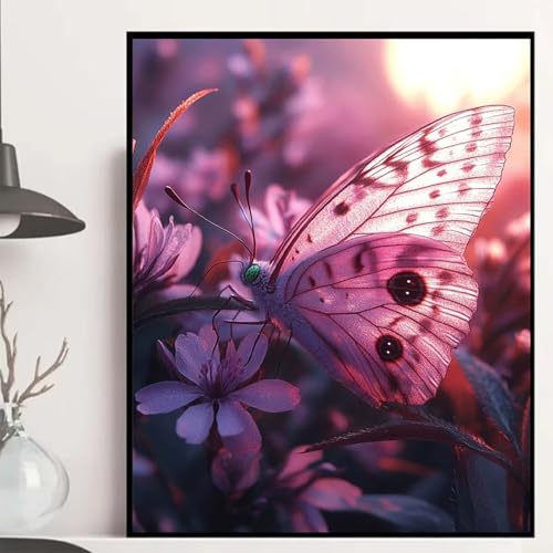 Schmetterling Diamond Painting 30x40cm, Blumen Diamond Painting Erwachsene Anfänger 5D DIY Runder Vollbohrer Diamanten Malerei Mosaik Bastelset Erwachsene für Zimmer Deko, Geschenke -hjw25083VM4I Schmetterling Diamond Painting 30x40cm, Blumen Diamond Painting Erwachsene Anfänger 5D DIY Runder Vollbohrer Diamanten Malerei Mosaik Bastelset Erwachsene für Zimmer Deko, Geschenke -hjw25083VM4I von HENJGWEG