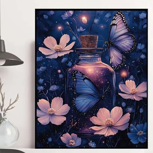 Schmetterling Diamond Painting 30×40cm, Chrysantheme Diamond Painting Erwachsene Anfänger 5D DIY Runder Vollbohrer Diamanten Malerei Mosaik Bastelset Erwachsene für Zimmer Deko, Geschenke -hjw25086L Schmetterling Diamond Painting 30×40cm, Chrysantheme Diamond Painting Erwachsene Anfänger 5D DIY Runder Vollbohrer Diamanten Malerei Mosaik Bastelset Erwachsene für Zimmer Deko, Geschenke -hjw25086L von HENJGWEG