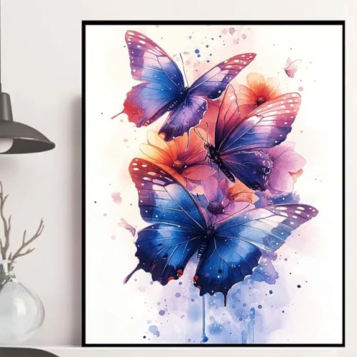 Schmetterling Diamond Painting 30x40cm, Tier Diamond Painting Erwachsene Anfänger 5D DIY Runder Vollbohrer Diamanten Malerei Mosaik Bastelset Erwachsene für Zimmer Deko, Geschenke -hjw2508ZI8FJ Schmetterling Diamond Painting 30x40cm, Tier Diamond Painting Erwachsene Anfänger 5D DIY Runder Vollbohrer Diamanten Malerei Mosaik Bastelset Erwachsene für Zimmer Deko, Geschenke -hjw2508ZI8FJ von HENJGWEG