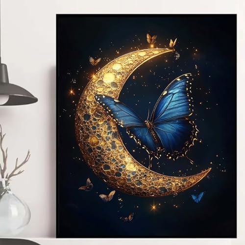 Schmetterling Diamond Painting 90x120 cm, Mond Diamond Painting Erwachsene Anfänger 5D DIY Runder Vollbohrer Diamanten Malerei Mosaik Bastelset Erwachsene für Zimmer Deko, Geschenke -hjw25084B5K5 Schmetterling Diamond Painting 90x120 cm, Mond Diamond Painting Erwachsene Anfänger 5D DIY Runder Vollbohrer Diamanten Malerei Mosaik Bastelset Erwachsene für Zimmer Deko, Geschenke -hjw25084B5K5 von HENJGWEG