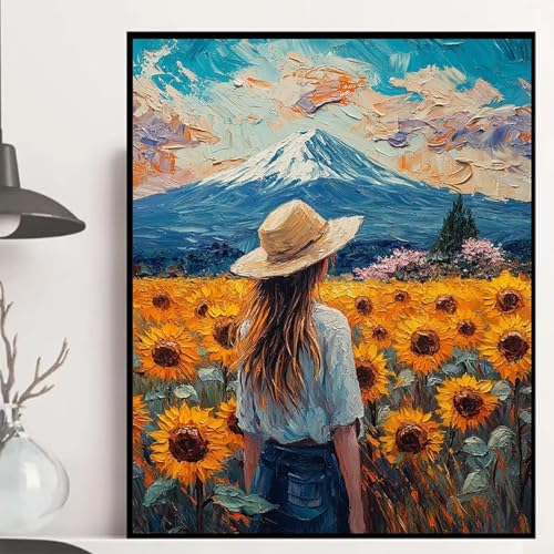 Sonnenblumen Diamond Painting 50x70cm, Berg Diamond Painting Erwachsene Anfänger 5D DIY Runder Vollbohrer Diamanten Malerei Mosaik Bastelset Erwachsene für Zimmer Deko, Geschenke für Frauen -hjw25084Y Sonnenblumen Diamond Painting 50x70cm, Berg Diamond Painting Erwachsene Anfänger 5D DIY Runder Vollbohrer Diamanten Malerei Mosaik Bastelset Erwachsene für Zimmer Deko, Geschenke für Frauen -hjw25084Y von HENJGWEG