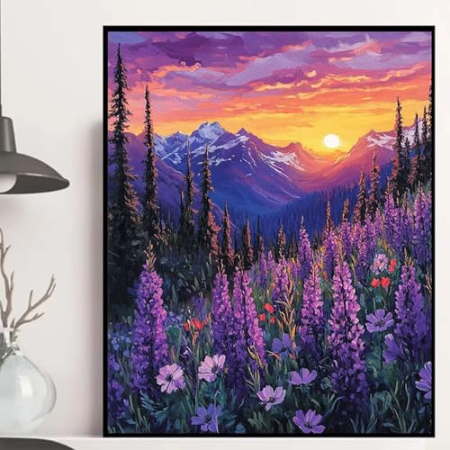 Sonnenuntergang Diamond Painting 60×80cm, Lavendel Diamond Painting Erwachsene Anfänger 5D DIY Runder Vollbohrer Diamanten Malerei Mosaik Bastelset Erwachsene für Zimmer Deko, Geschenke -hjw2508N2 Sonnenuntergang Diamond Painting 60×80cm, Lavendel Diamond Painting Erwachsene Anfänger 5D DIY Runder Vollbohrer Diamanten Malerei Mosaik Bastelset Erwachsene für Zimmer Deko, Geschenke -hjw2508N2 von HENJGWEG