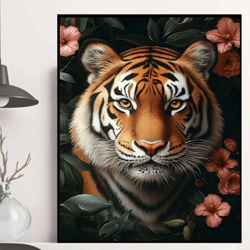 Tiger Diamond Painting 30x40cm, Blumen Diamond Painting Erwachsene Anfänger 5D DIY Runder Vollbohrer Diamanten Malerei Mosaik Bastelset Erwachsene für Zimmer Deko, Geschenke für Frauen -hjw250886 Tiger Diamond Painting 30x40cm, Blumen Diamond Painting Erwachsene Anfänger 5D DIY Runder Vollbohrer Diamanten Malerei Mosaik Bastelset Erwachsene für Zimmer Deko, Geschenke für Frauen -hjw250886 von HENJGWEG