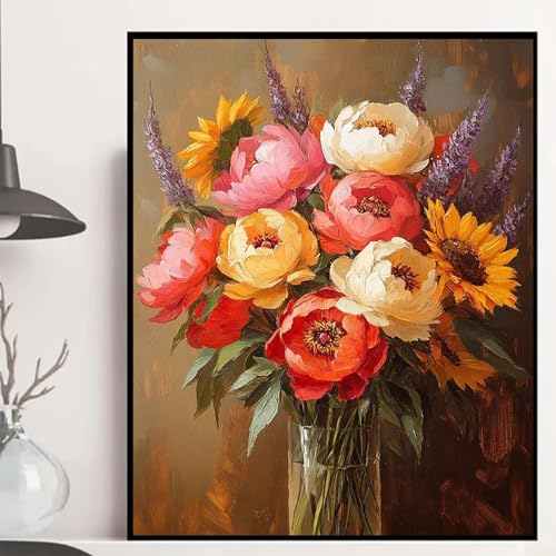 Vase Diamond Painting 30x40cm, Blumen Diamond Painting Erwachsene Anfänger 5D DIY Runder Vollbohrer Diamanten Malerei Mosaik Bastelset Erwachsene für Zimmer Deko, Geschenke für Frauen -hjw25085G Vase Diamond Painting 30x40cm, Blumen Diamond Painting Erwachsene Anfänger 5D DIY Runder Vollbohrer Diamanten Malerei Mosaik Bastelset Erwachsene für Zimmer Deko, Geschenke für Frauen -hjw25085G von HENJGWEG
