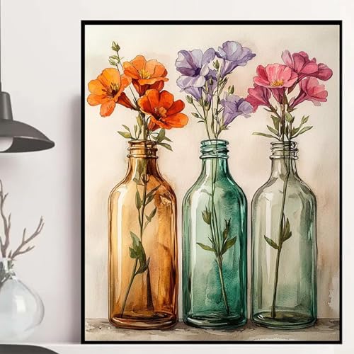 Vase Diamond Painting 40x50 cm, Blumen Diamond Painting Erwachsene Anfänger 5D DIY Runder Vollbohrer Diamanten Malerei Mosaik Bastelset Erwachsene für Zimmer Deko, Geschenke für Frauen -hjw2508XW Vase Diamond Painting 40x50 cm, Blumen Diamond Painting Erwachsene Anfänger 5D DIY Runder Vollbohrer Diamanten Malerei Mosaik Bastelset Erwachsene für Zimmer Deko, Geschenke für Frauen -hjw2508XW von HENJGWEG