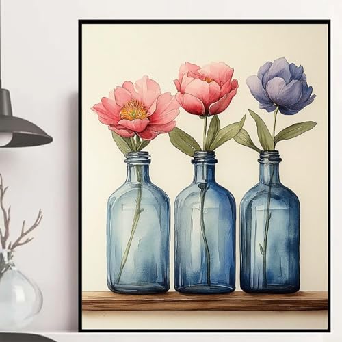 Vase Diamond Painting 70x50cm, Blumen Diamond Painting Erwachsene Anfänger 5D DIY Runder Vollbohrer Diamanten Malerei Mosaik Bastelset Erwachsene für Zimmer Deko, Geschenke für Frauen -hjw2508SJ Vase Diamond Painting 70x50cm, Blumen Diamond Painting Erwachsene Anfänger 5D DIY Runder Vollbohrer Diamanten Malerei Mosaik Bastelset Erwachsene für Zimmer Deko, Geschenke für Frauen -hjw2508SJ von HENJGWEG