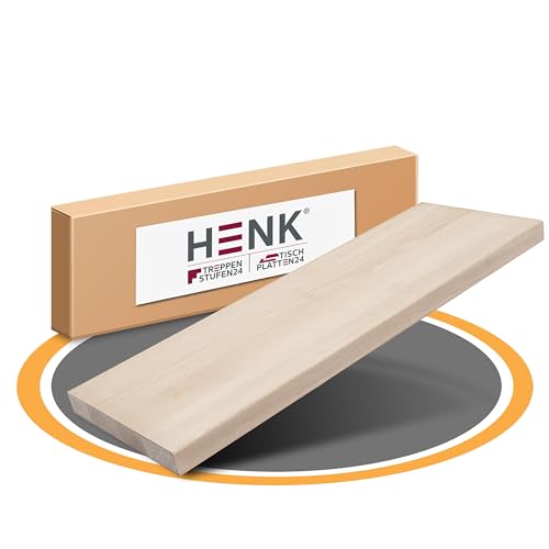 HENK Holz Treppenstufe Fensterbank innen, Massivholz - Buche, Holzbretter zum bauen, Wandregal holz, Holzplatte, Fensterbrett, Bastelholz, Regalbrett, Regalboden (900x300x40) von HENK