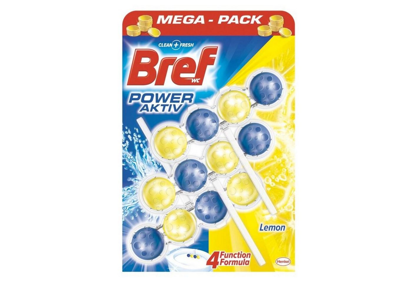 HENKEL 9x 3er Pack Bref Lemon WC-Block Toilettenreiniger Bad frischer Duft Kalklöser HENKEL 9x 3er Pack Bref Lemon WC-Block Toilettenreiniger Bad frischer Duft Kalklöser von HENKEL