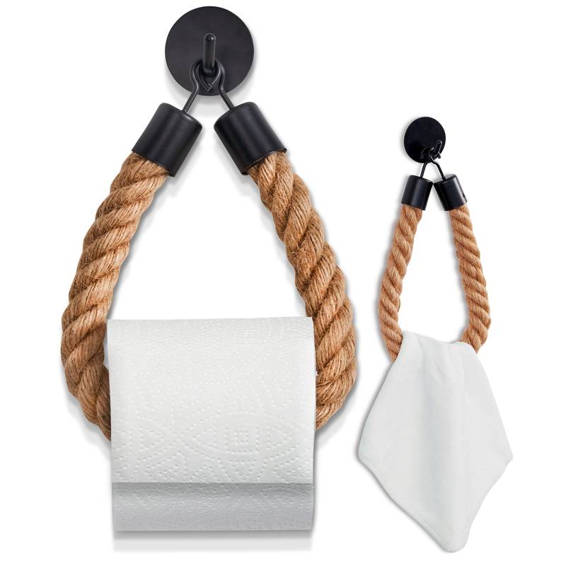Toilettenpapierhalter ohne Bohren - Mattschwarz Toilettenpapierhalter ohne Bohren - Mattschwarz von HENNEZ