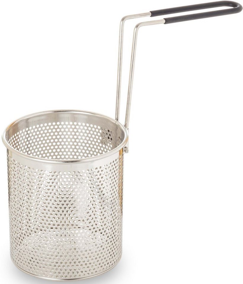 HENSSLER SCHNELLE NUMMER Nudelsieb Ø 14 cm, Pasta- und Gemüsesieb mit Soft-Touch-Griff, Edelstahl, (1-St), mit Henkel zum Ein- und Ausklappen, ein Alleskönner in der Küche von HENSSLER SCHNELLE NUMMER