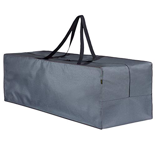 HENTEX Auflagentasche Schutzhülle für Gartenpolsterauflagen, 175L×80W×60H cm, Aufbewahrung von Weihnachtsbäumen geeignet, Gartenpolster Aufbewahrung Tasche mit Tragegriff, Grau von HENTEX