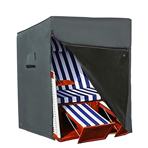 HENTEX Schutzhülle Strandkorb, Strandkorb Schutzhülle, Material mit aktiven Atmen Funktion, 150x100Dx140/165H cm von HENTEX