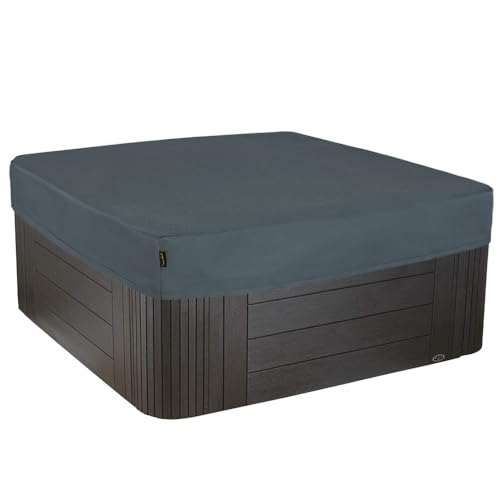 Whirlpool Outdoor Abdeckung, Rechteckige Pool Cover, Winterabdeckplane Poolabdeckung, Grau, 220x220x25H cm von HENTEX