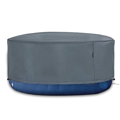 Whirlpool Outdoor Abdeckung, Round Pool Cover, Winterabdeckplane Poolabdeckung, Ø D200xH85 cm, Grau von HENTEX