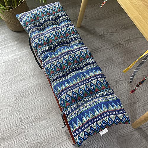 Boho Dickes Langes Bankkissen für 2 3 4 Sitzer Bank Sofa Kissen Pad Tragbare Reisematratze Sitzkissen Indoor Outdoor mit Befestigungsschnürsenkeln von HENgd