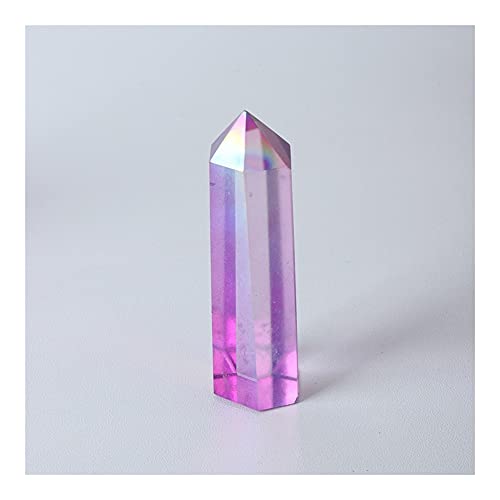 Bunter Edelstein Engels-Punkt Halo Quarz synthetischer Stein Galvanisierung Farbe Kristall Magisch Dekoration HEPBAK (Farbe: Violett, Größe: 6-7 cm) von HEPBAK