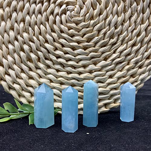 Exemplar 1 Stück natürlicher blauer Aquamarin, Dekoration, polierte Steine, Kristalle und Steine, Artikel für HEPBAK (Größe: 50-55 mm) von HEPBAK