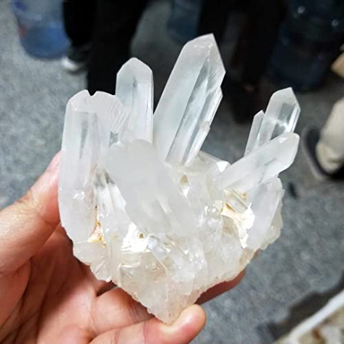Haus Kristallstraube Naturkristall Cluster klarer Quarz Probe Stein Feng Shui Dekoration HEPBAK (Größe: 400 – 450 g) von HEPBAK