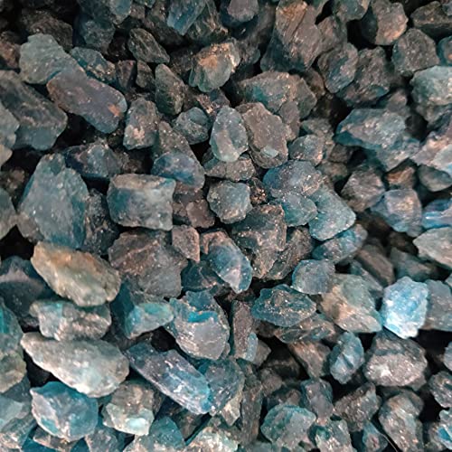 Heimdekoration, 100 g - 500 g, natürlicher blauer Apatitkristall, Bergsteine aus Rohphosphat, HEPBAK (Größe: 300 g) von HEPBAK